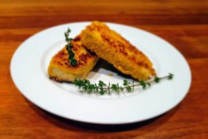 lupin crumbed tofu